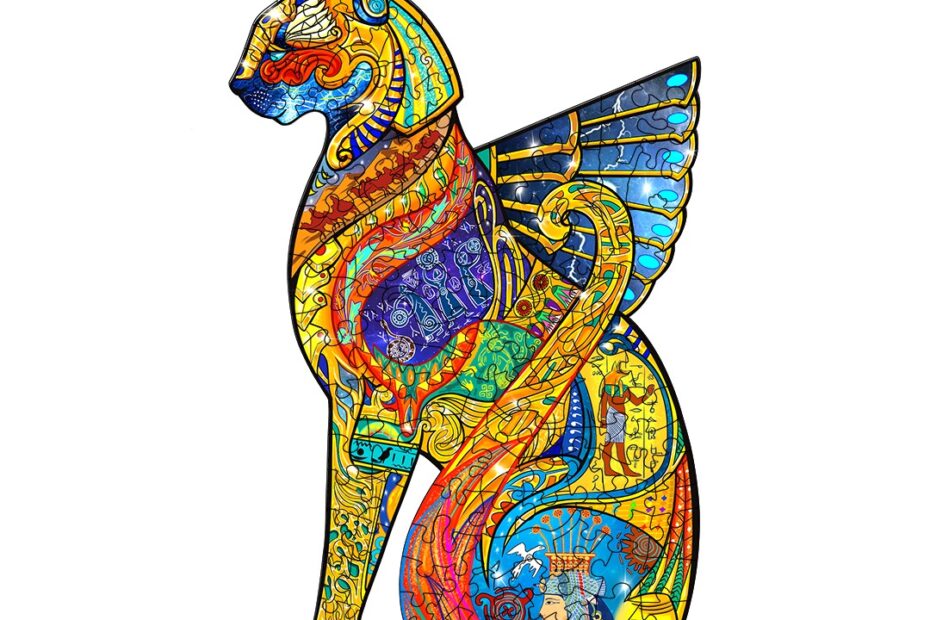 Fa kirakós -CAT STATUE (macskaszobor) 66daf9d4463e2