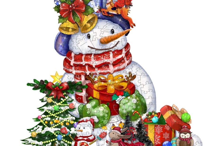 Fa kirakós játék-CHRISTMAS SNOWMAN 66df5de6cee81