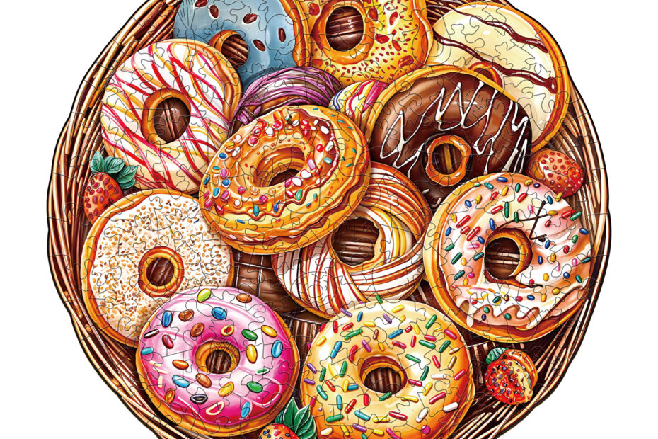 Fa kirakós játék – Donuts Puzzle 66dc77620e089