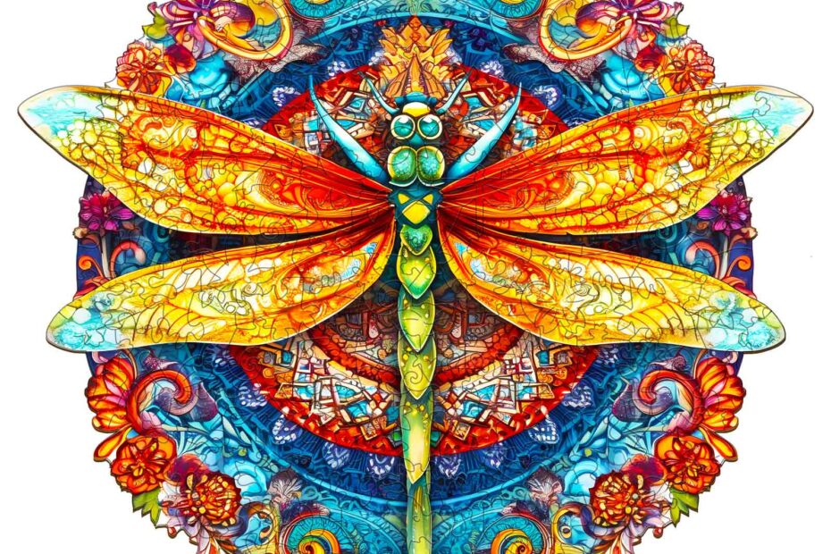 Fa kirakós – Mandala DRAGONFLY 66df493f1d22a