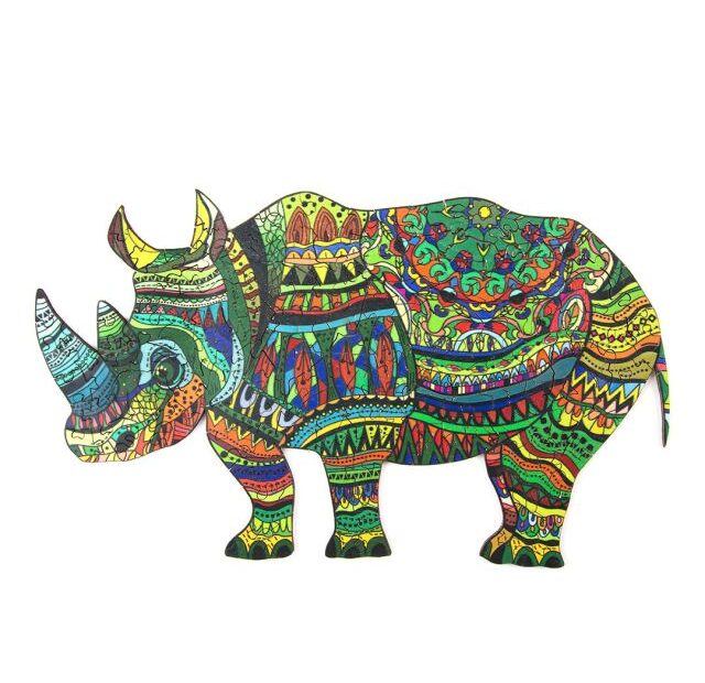 Fa kirakós játék-WATHCHFUL RHINO 66db2d5b43116