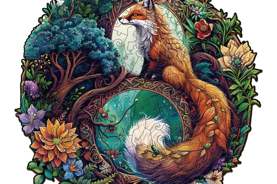 Fa kirakós játék – Yin Yang Fox 3 66dad09dd9ffe